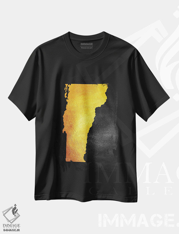 تیشرت طرح دار نقشه طلایی ورمانت، تزئینی اثر آدریان بالدُوینو | فروشگاه ایماژ