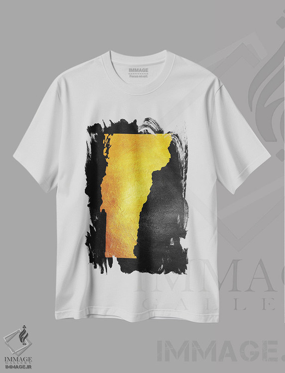 تیشرت طرح دار نقشه طلایی ورمانت، تزئینی اثر آدریان بالدُوینو | immage.ir