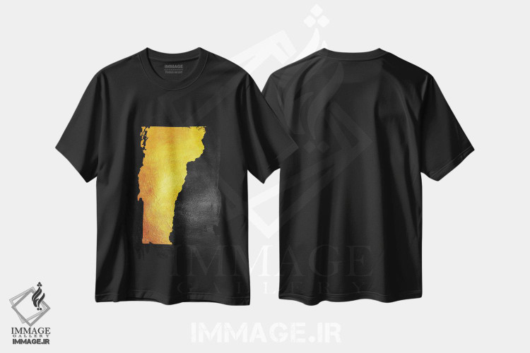 تیشرت طرح دار نقشه طلایی ورمانت، تزئینی اثر آدریان بالدُوینو | فروشگاه ایماژ