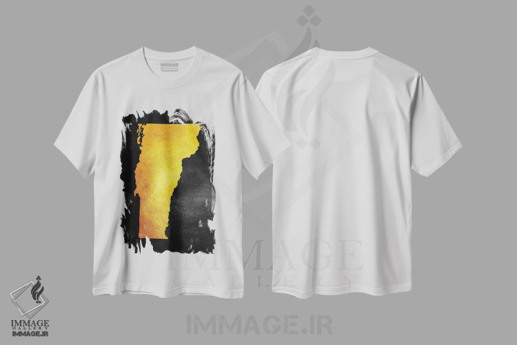 تیشرت طرح دار نقشه طلایی ورمانت، تزئینی اثر آدریان بالدُوینو | immage.ir