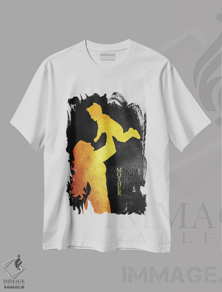 تیشرت طرح دار روز مادر، هنر دیجیتال اثر آدریان بالدُوینو | فروشگاه ایماژ