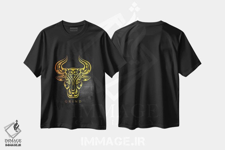 تیشرت طرح دار سختکوشی گاوها، تزئینی اثر آدریان بالدُوینو | immage.ir