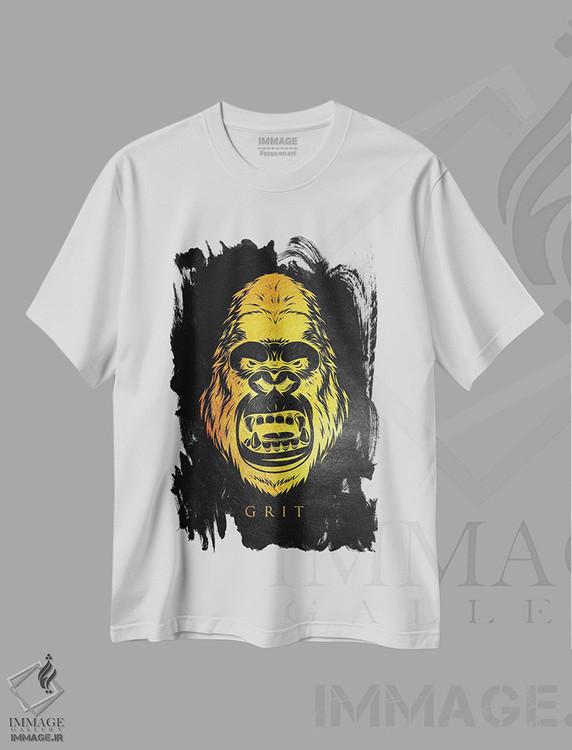 تیشرت طرح دار پایداری گوریل، تزئینی اثر آدریان بالدُوینو | immage.ir
