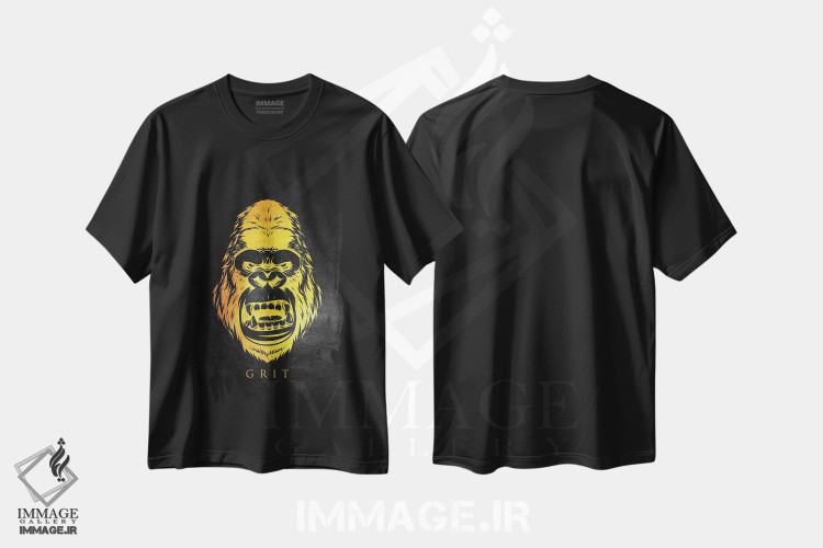 تیشرت طرح دار پایداری گوریل، تزئینی اثر آدریان بالدُوینو | فروشگاه ایماژ