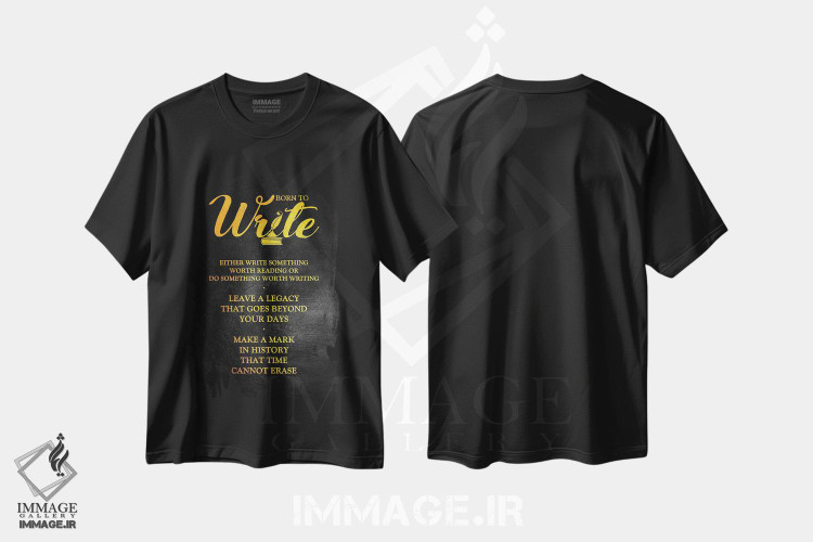تیشرت طرح دار برای نوشتن به دنیا آمده، هنر دیجیتال اثر آدریان بالدُوینو | immage.ir