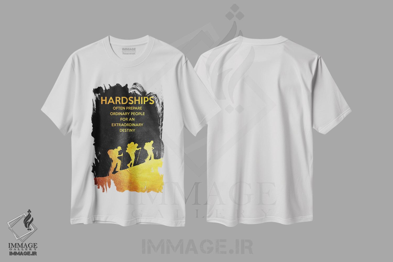 تیشرت طرح دار سختی ها، تزئینی اثر آدریان بالدُوینو | immage.ir