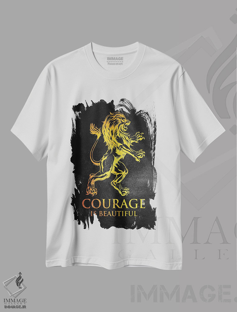 تیشرت طرح دار شجاعت زیباست، تزئینی اثر آدریان بالدُوینو | immage.ir
