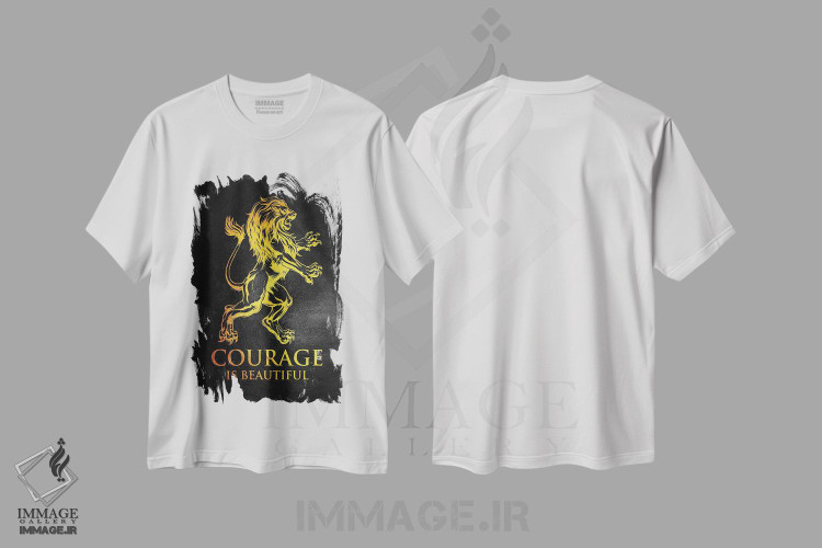 تیشرت طرح دار شجاعت زیباست، تزئینی اثر آدریان بالدُوینو | immage.ir