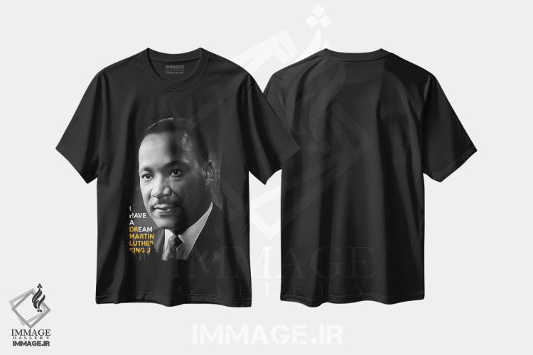 تیشرت طرح دار مارتین لوتر کینگ، تایپوگرافی اثر آدریان بالدُوینو | فروشگاه ایماژ
