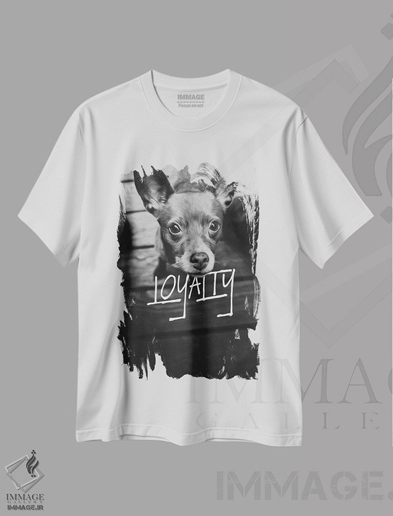 تیشرت طرح دار وفاداری سگ، عکاسی سیاه و سفید اثر آدریان بالدُوینو | فروشگاه ایماژ