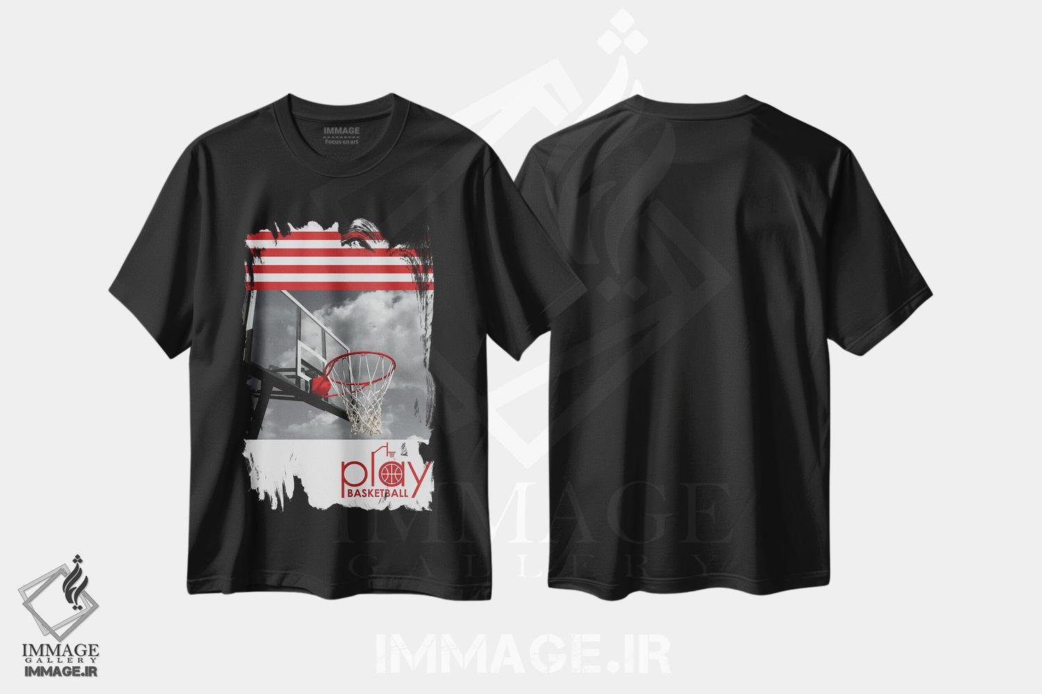 تیشرت طرح دار بازی بسکتبال، مدیوم اثر آدریان بالدُوینو | immage.ir