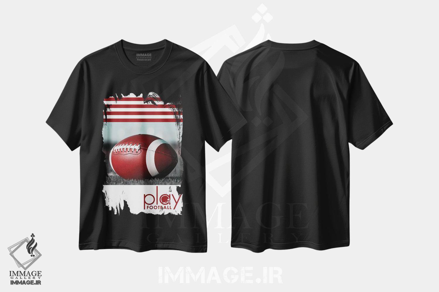 تیشرت طرح دار بازی فوتبال، مدیوم اثر آدریان بالدُوینو | فروشگاه ایماژ