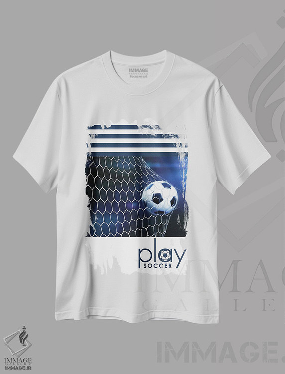 تیشرت طرح دار بازی فوتبال، مدیوم اثر آدریان بالدُوینو | فروشگاه ایماژ