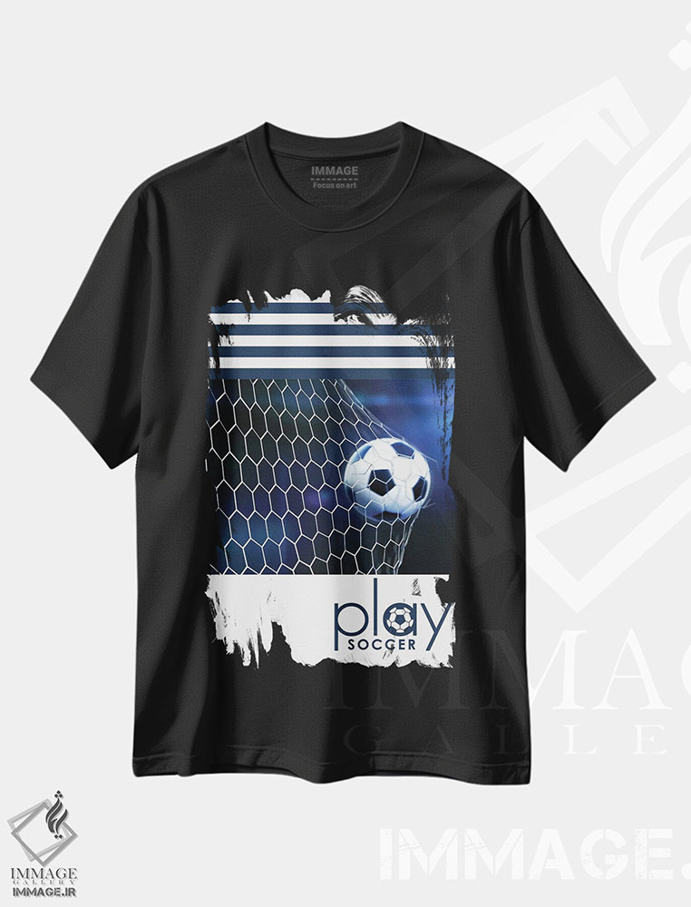 تیشرت طرح دار بازی فوتبال، مدیوم اثر آدریان بالدُوینو | immage.ir