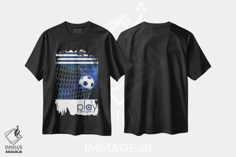 تیشرت طرح دار بازی فوتبال، مدیوم اثر آدریان بالدُوینو | immage.ir