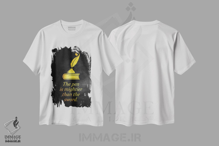 تیشرت طرح دار قلم تواناتر، هنر دیجیتال اثر آدریان بالدُوینو | immage.ir