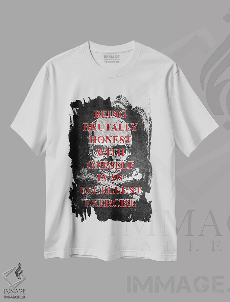 تیشرت طرح دار بی رحمانه صادق باش، هنر دیجیتال اثر آدریان بالدُوینو | immage.ir