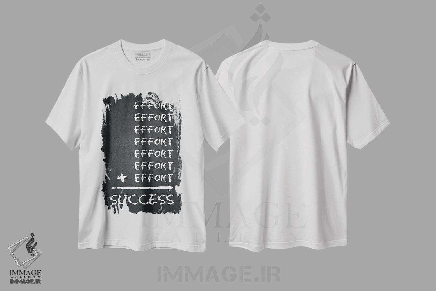 تیشرت طرح دار معادلهٔ تلاش و موفقیت، هنر دیجیتال اثر آدریان بالدُوینو | فروشگاه ایماژ