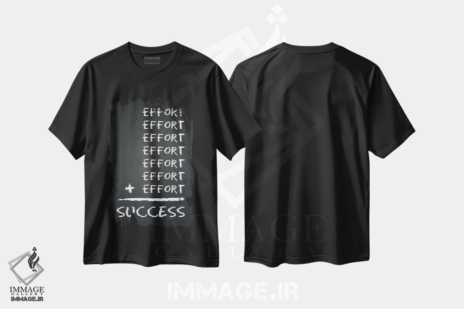 تیشرت طرح دار معادلهٔ تلاش و موفقیت، هنر دیجیتال اثر آدریان بالدُوینو | immage.ir