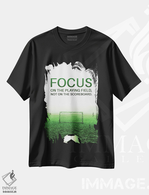 تیشرت طرح دار تمرکز روی میدان بازی، هنر دیجیتال اثر آدریان بالدُوینو | فروشگاه ایماژ
