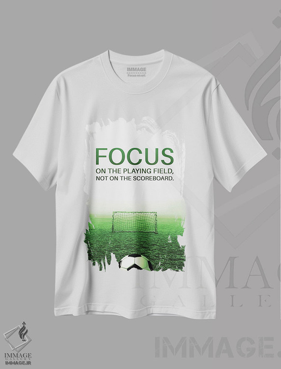 تیشرت طرح دار تمرکز روی میدان بازی، هنر دیجیتال اثر آدریان بالدُوینو | immage.ir