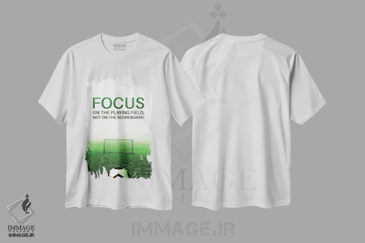 تیشرت طرح دار تمرکز روی میدان بازی، هنر دیجیتال اثر آدریان بالدُوینو | immage.ir