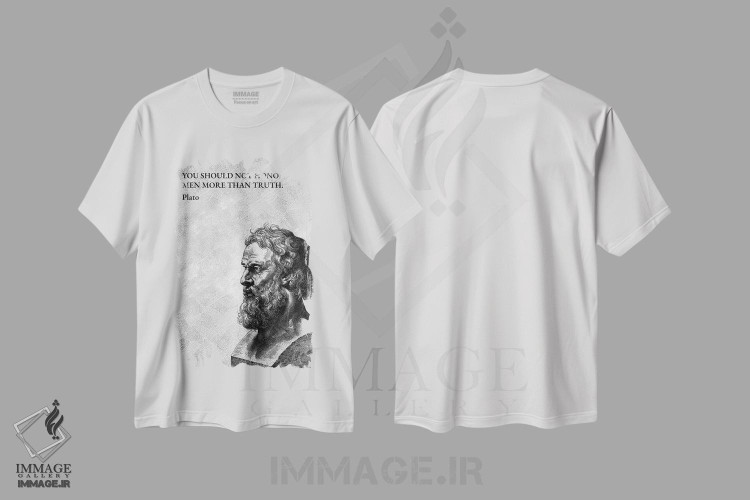 تیشرت طرح دار افلاطون، هنر دیجیتال اثر آدریان بالدُوینو | فروشگاه ایماژ