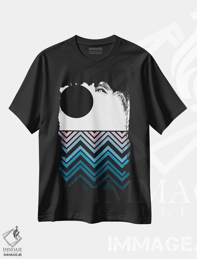 تیشرت طرح دار دریاهای طوفانی، آبستره اثر اندرو ام بارلو | فروشگاه ایماژ