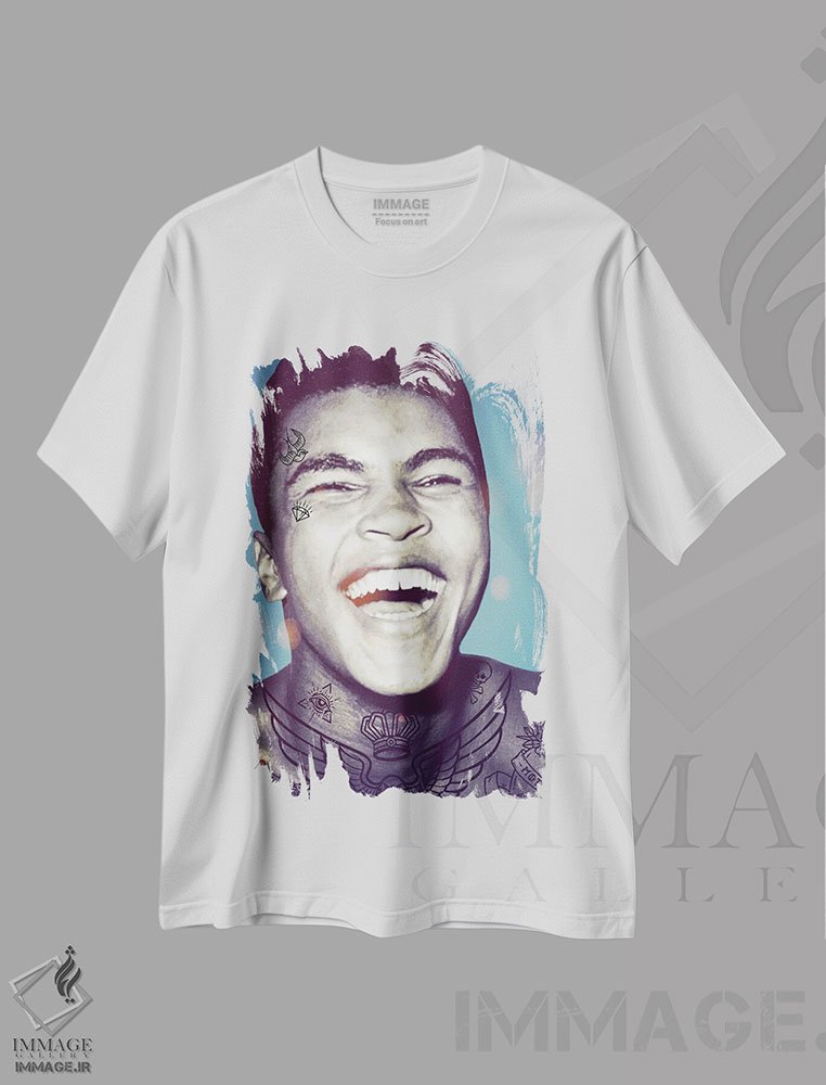 تیشرت طرح دار علی تتو شده، هنر آمریکایی آفریقایی تبار اثر اندرو ام بارلو | immage.ir