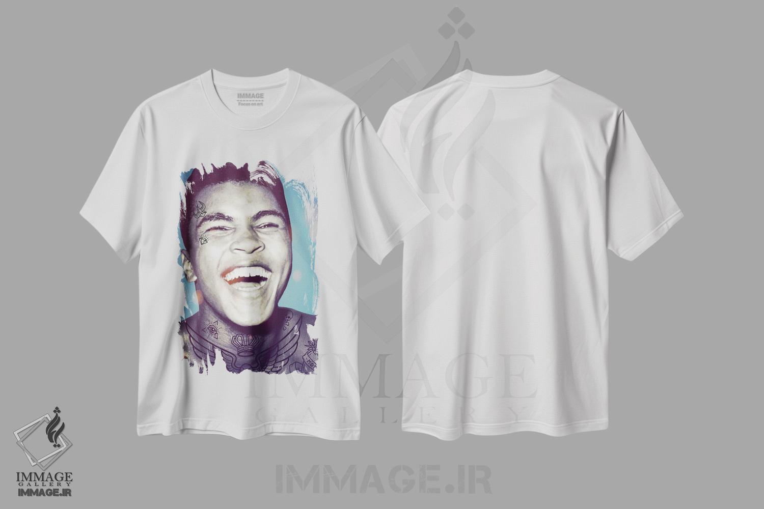 تیشرت طرح دار علی تتو شده، هنر آمریکایی آفریقایی تبار اثر اندرو ام بارلو | immage.ir