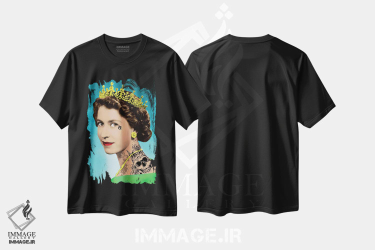تیشرت طرح دار الیزابت تتو شده، دکوراسیون جایگزین اثر اندرو ام بارلو | immage.ir