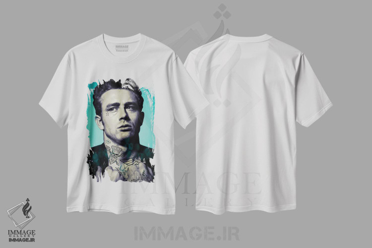 تیشرت طرح دار جیمز دین تتو شده، دکوراسیون جایگزین اثر اندرو ام بارلو | immage.ir