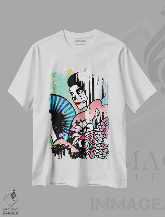 تیشرت طرح دار دختر گیشای کندی، دکوراسیون جایگزین اثر اندرو ام بارلو | immage.ir