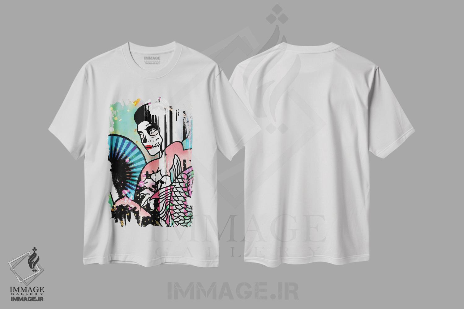 تیشرت طرح دار دختر گیشای کندی، دکوراسیون جایگزین اثر اندرو ام بارلو | immage.ir