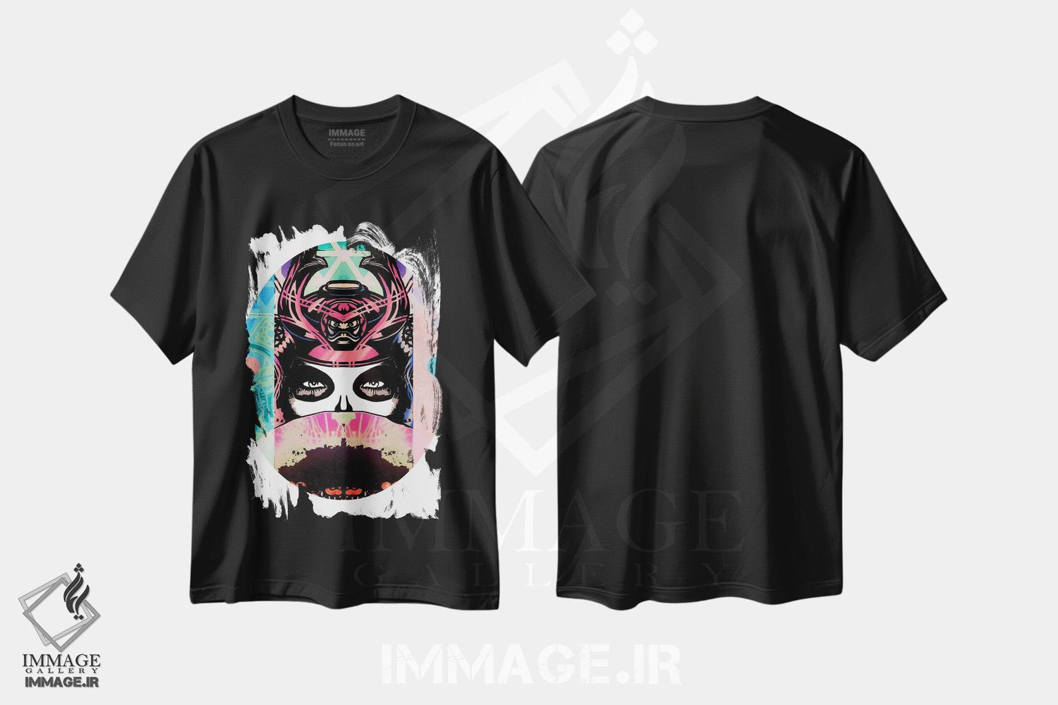 تیشرت طرح دار دختر گیشای سامورایی ۲، دکوراسیون جایگزین اثر اندرو ام بارلو | فروشگاه ایماژ