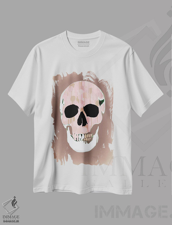 تیشرت طرح دار جمجمهٔ پاشیده ۲، دکوراسیون جایگزین اثر اندرو ام بارلو | immage.ir