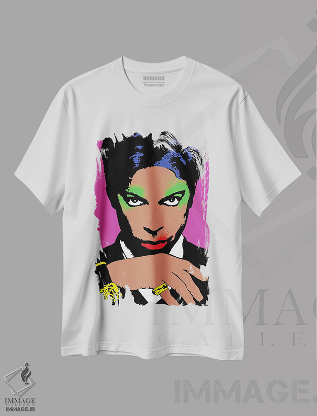 تیشرت طرح دار پرنس، هنر آمریکایی آفریقایی تبار اثر اندرو ام بارلو | فروشگاه ایماژ