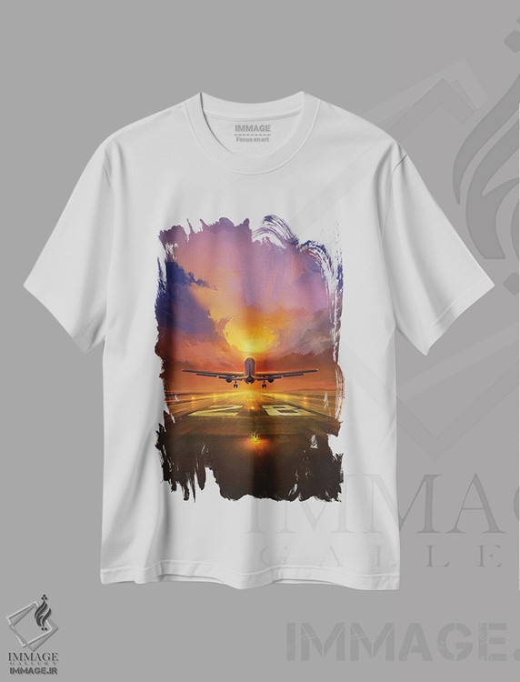 تیشرت طرح دار آخرین پرواز، هنر دیجیتال اثر آرتم رادس چبوخا | فروشگاه ایماژ