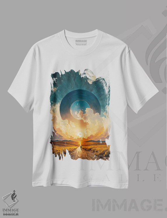 تیشرت طرح دار هاله، دکوراسیون جایگزین اثر آرتم رادس چبوخا | immage.ir