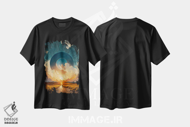تیشرت طرح دار هاله، دکوراسیون جایگزین اثر آرتم رادس چبوخا | فروشگاه ایماژ