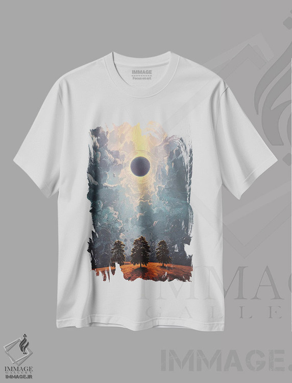 تیشرت طرح دار خورشیدگرفتگی، دکوراسیون جایگزین اثر آرتم رادس چبوخا | immage.ir
