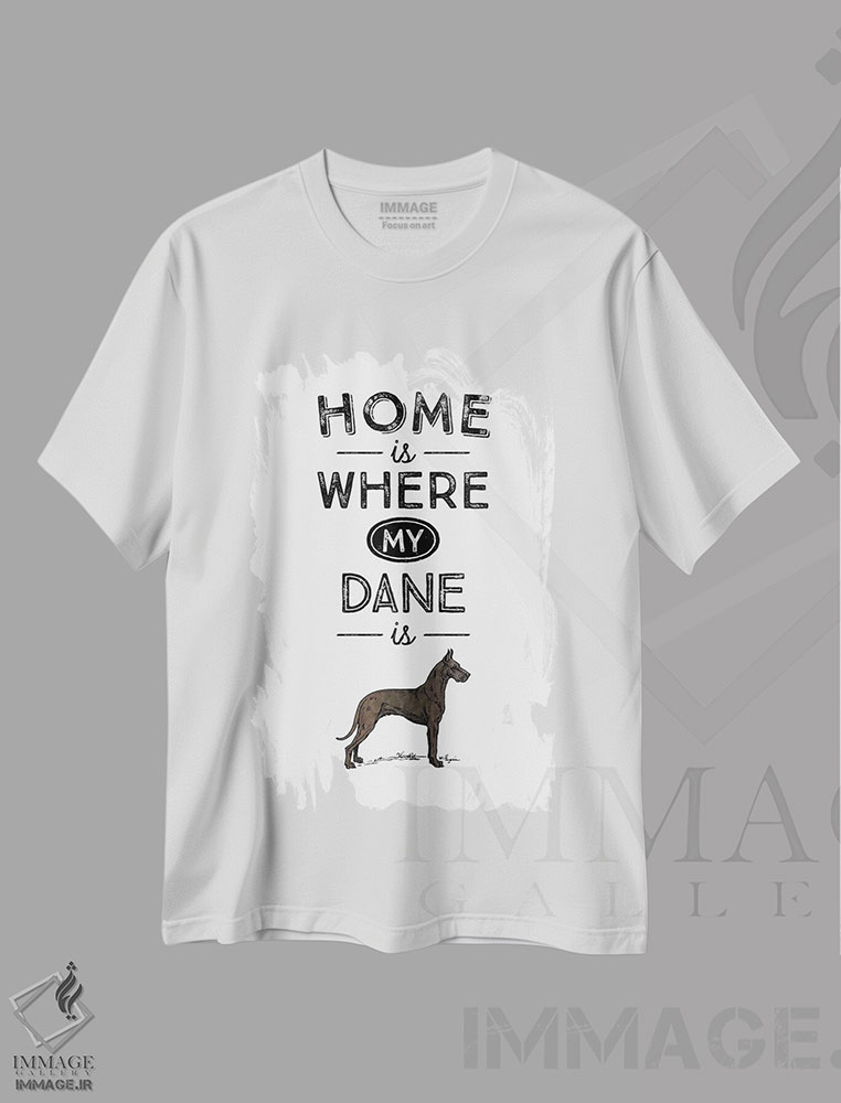 تیشرت طرح دار دانمارکی بزرگ، تایپوگرافی اثر پوسترهای طراحی آلچرا | فروشگاه ایماژ