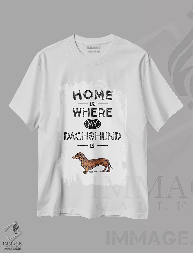 تیشرت طرح دار داشوند، تایپوگرافی اثر پوسترهای طراحی آلچرا | فروشگاه ایماژ