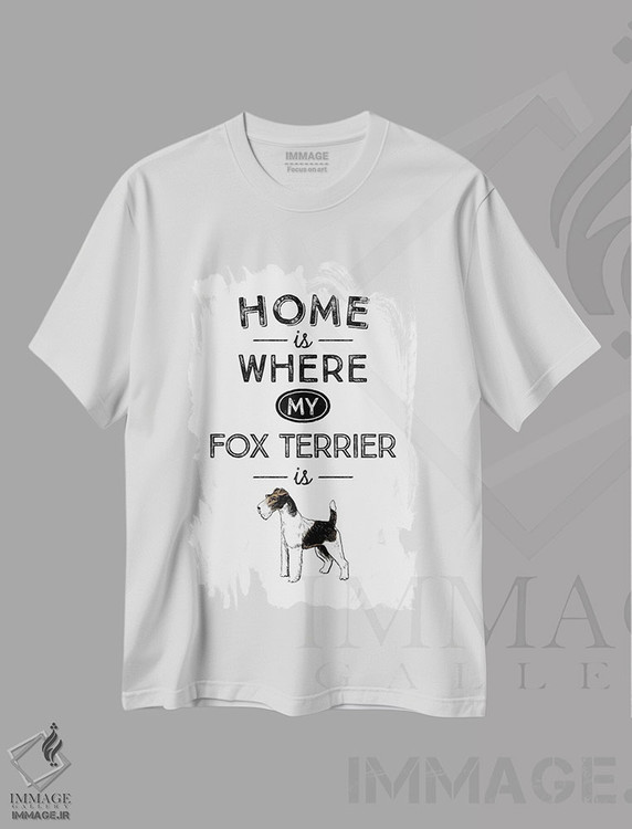 تیشرت طرح دار فاکس تریر، تایپوگرافی اثر پوسترهای طراحی آلچرا | فروشگاه ایماژ