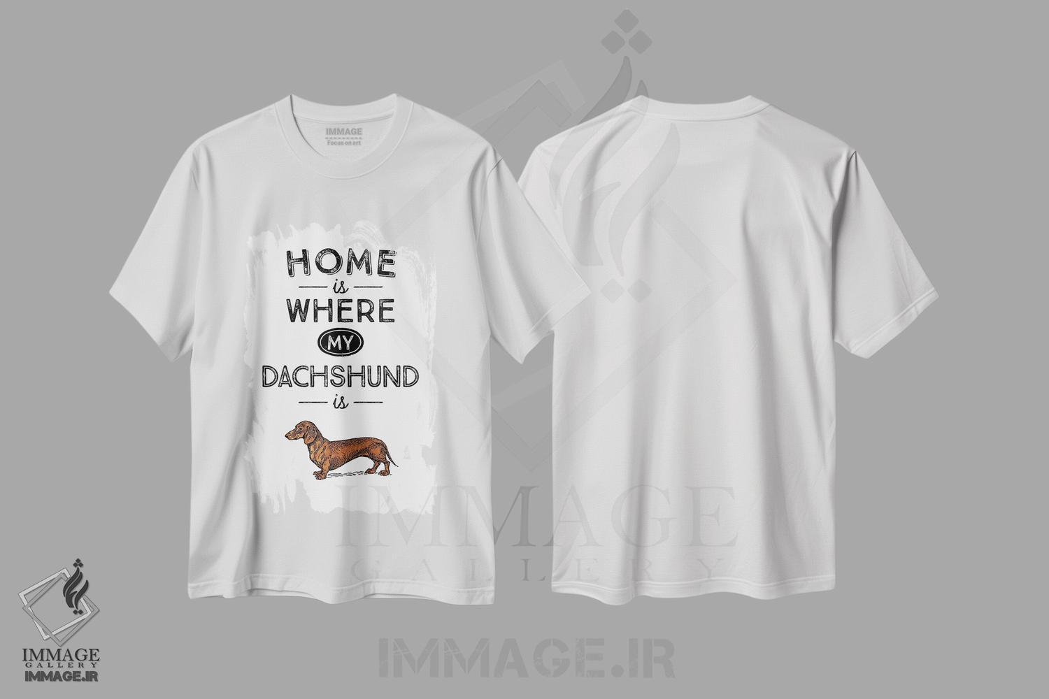 تیشرت طرح دار داشوند، تایپوگرافی اثر پوسترهای طراحی آلچرا | فروشگاه ایماژ