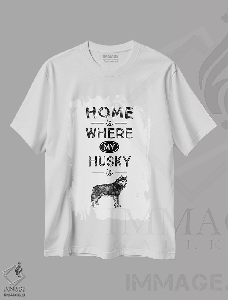تیشرت طرح دار هاسکی، تایپوگرافی اثر پوسترهای طراحی آلچرا | immage.ir