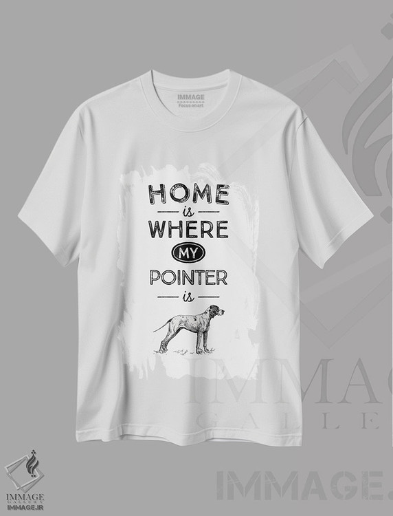 تیشرت طرح دار پوینتر، تایپوگرافی اثر پوسترهای طراحی آلچرا | فروشگاه ایماژ