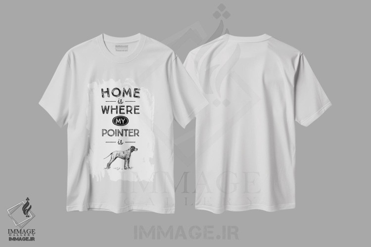 تیشرت طرح دار پوینتر، تایپوگرافی اثر پوسترهای طراحی آلچرا | فروشگاه ایماژ