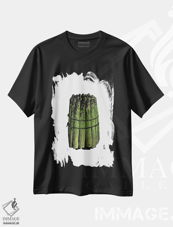 تیشرت طرح دار مارچوبه، دکور معاصر اثر پوسترهای طراحی آلچرا | فروشگاه ایماژ