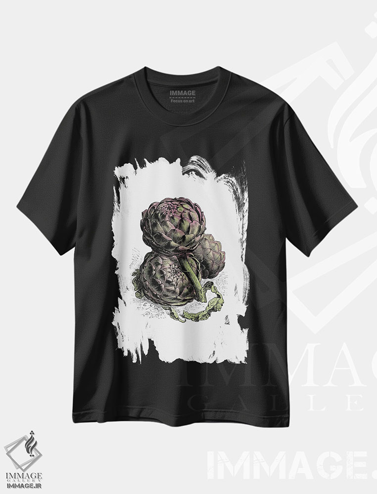 تیشرت طرح دار کنگر فرنگی، دکور معاصر اثر پوسترهای طراحی آلچرا | immage.ir